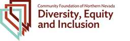 Logo with colorful outline shapes of Nevada with text Diversity, Equity and Inclusion